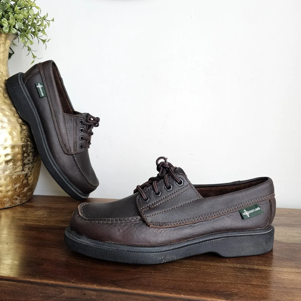 Vintage Eastland USA Genuine Leather Moc Toe Oxford Shoes Brown Men’s 9.5M
